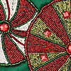 Vickerman Green Candy Cane Beaded 52" Christmas Tree Skirt Image 3