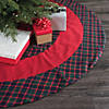 Vickerman Red and  Plaid 60" Cotton Christmas Tree Skirt Image 4