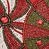 Vickerman  Red Candy Cane Beaded 52" Christmas Tree Skirt Image 3