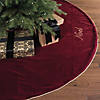 Vickerman Red With Gold Embroidered Noel 60" Cotton Velvet Christmas Tree Skirt Image 3