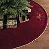 Vickerman Red With Gold Embroidered Noel 60" Cotton Velvet Christmas Tree Skirt Image 4