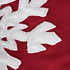 Vickerman Red with White Felt Snowflakes  60" Cotton Christmas Tree Skirt Image 2