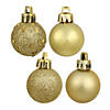 Vickerman Shatterproof 1.6" Gold 4-Finish Ball Christmas Ornament, 96 per Box Image 1