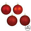 Vickerman Shatterproof 1.6" Red 4-Finish Ball Christmas Ornament, 96 per Box Image 1