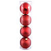 Vickerman Shatterproof 10" Large Red 4-Finish Ball Christmas Ornament, 4 per Bag Image 1