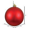 Vickerman Shatterproof 10" Large Red Matte Ball Christmas Ornament Image 4