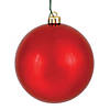 Vickerman Shatterproof 10" Large Red Shiny Ball Christmas Ornament Image 1