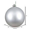 Vickerman Shatterproof 10" Large Silver Matte Ball Christmas Ornament Image 4