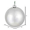 Vickerman Shatterproof 10" Large Silver Shiny Ball Christmas Ornament Image 4
