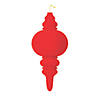 Vickerman Shatterproof 10" Red Flocked Finial Christmas Ornament, 3 per Bag Image 1