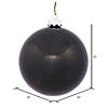 Vickerman Shatterproof 12" Giant Black Shiny Ball Christmas Ornament Image 4