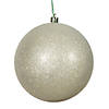 Vickerman Shatterproof 12" Giant Champagne Glitter Ball Christmas Ornament Image 1
