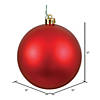 Vickerman Shatterproof 12" Giant Red Matte Ball Christmas Ornament Image 4