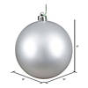 Vickerman Shatterproof 12" Giant Silver Matte Ball Christmas Ornament Image 4