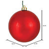 Vickerman Shatterproof 15.75" Giant Red Shiny Ball Christmas Ornament Image 4
