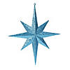 Vickerman Shatterproof 15.75" Giant Turquoise Glitter Bethlehem Star Christmas Ornament Image 1