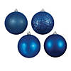 Vickerman Shatterproof 2.4" Blue 4-Finish Ball Christmas Ornament, 24 per Box Image 1