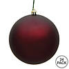 Vickerman Shatterproof 2.4" Burgundy Matte Ball Christmas Ornament, 24 per Bag Image 4