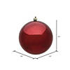 Vickerman Shatterproof 2.4" Burgundy Shiny Ball Christmas Ornament, 24 per Bag Image 4