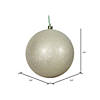 Vickerman Shatterproof 2.4" Champagne Glitter Ball Christmas Ornament, 24 per Bag Image 1