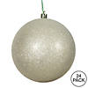 Vickerman Shatterproof 2.4" Champagne Glitter Ball Christmas Ornament, 24 per Bag Image 4
