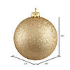 Vickerman Shatterproof 2.4" Gold 4-Finish Ball Christmas Ornament, 24 per Box Image 1
