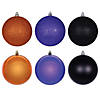 Vickerman Shatterproof 2.4" Purple, Orange, and Black Christmas Ornament, 18 per box Image 1