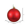 Vickerman Shatterproof 2.4" Red Matte Ball Christmas Ornament, 24 per Bag Image 4
