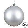 Vickerman Shatterproof 2.4" Silver Matte Ball Christmas Ornament, 24 per Bag Image 4