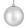 Vickerman Shatterproof 2.4" Silver Shiny Ball Christmas Ornament, 24 per Bag Image 1