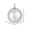 Vickerman Shatterproof 2.4" Silver Shiny Ball Christmas Ornament, 24 per Bag Image 4