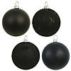 Vickerman Shatterproof 2.75" Black 4-Finish Ball Christmas Ornament, 20 per Box Image 1