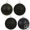 Vickerman Shatterproof 2.75" Black 4-Finish Ball Christmas Ornament, 20 per Box Image 1