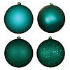 Vickerman Shatterproof 2.75" Dark Teal 4-Finish Ball Christmas Ornament, 20 per Box Image 1