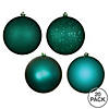 Vickerman Shatterproof 2.75" Dark Teal 4-Finish Ball Christmas Ornament, 20 per Box Image 4