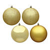 Vickerman Shatterproof 2.75" Gold 4-Finish Ball Christmas Ornament, 20 per Box Image 1