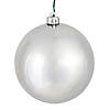 Vickerman Shatterproof 2.75" Silver Shiny Ball Christmas Ornament, 12 per Bag Image 1