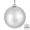 Vickerman Shatterproof 2.75" Silver Shiny Ball Christmas Ornament, 12 per Bag Image 4
