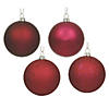 Vickerman Shatterproof 2.75" Wine 4-Finish Ball Christmas Ornament, 20 per Box Image 1