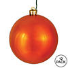 Vickerman Shatterproof 3" Burnished Orange Shiny Ball Christmas Ornament, 12 per Bag Image 4