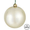 Vickerman Shatterproof 3" Champagne Shiny Ball Christmas Ornament, 12 per Bag Image 4