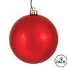 Vickerman Shatterproof 3" Red Shiny Ball Christmas Ornament, 12 per Bag Image 4