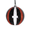 Vickerman Shatterproof 4.7" Black White Orange Round Christmas Ornament, 3 per bag Image 1