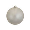 Vickerman Shatterproof 4.75" Silver Candy Finish Ball Christmas Ornament, 4 per Bag Image 1