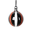 Vickerman Shatterproof 4" Black White Orange Round Christmas Ornament, 4 per bag Image 1