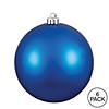 Vickerman Shatterproof 4" Blue Matte Ball Christmas Ornament, 6 per Bag Image 4