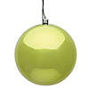 Vickerman Shatterproof 4" Lime Shiny Ball Christmas Ornament, 6 per Bag Image 1