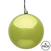 Vickerman Shatterproof 4" Lime Shiny Ball Christmas Ornament, 6 per Bag Image 4