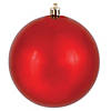 Vickerman Shatterproof 4&quot; Red Shiny Ball Christmas Ornament, 6 per Bag Image 1