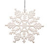 Vickerman Shatterproof 4" White Glitter Snowflake Christmas Ornament, 24 per Box Image 1